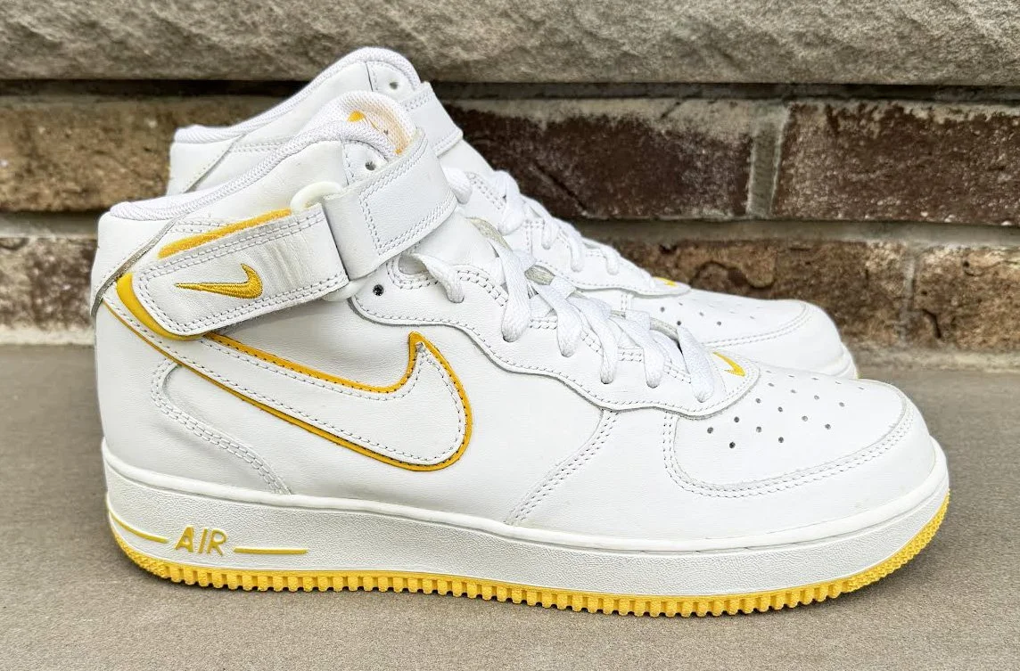 NIKE AIR FORCE 1 MID 　28 　10 ホワイト　イエロー NIKE AIR FORCE 1 MID 28 10 ホワイト イエロー nike-air-force